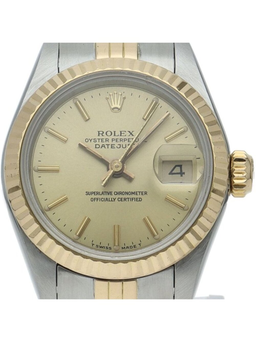 Rolex Datejust Watch 18k Yellow Gold SS Champagne